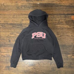 Vintage Jansport Black Hoodie with Pink and White PSU